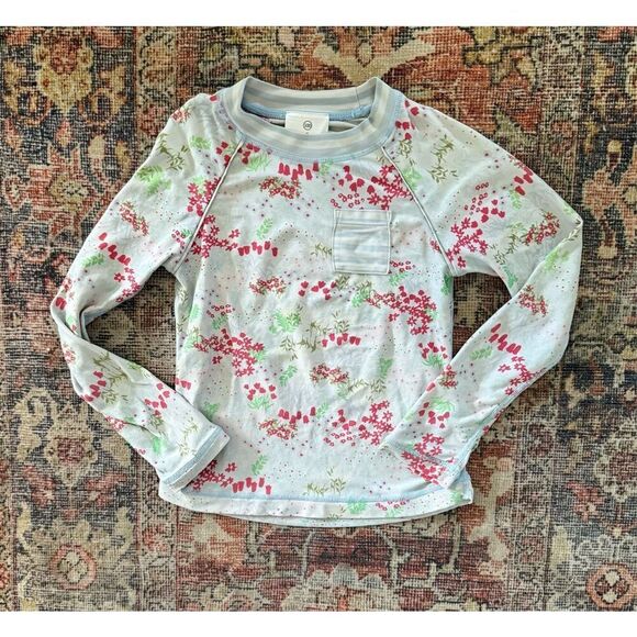 Hanna Andersson 4T Girls Floral Swim Rash guard Top - Picture 1 of 6